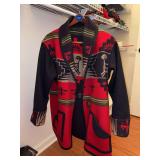 Extraordinary Southwestern style reversible wool blanket coat….size would be L/XL
