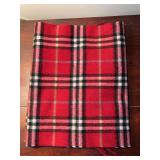 100% Cashmere Burberry Red Plaid Scarf