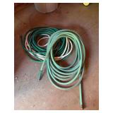 (3) separate known lengths of water hose…..none are tested for leaks