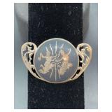 Vintage sterling Siam Niello dancers brooch…..9 grams