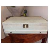 Vintage jewelry box and contents
