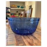 Vintage Anchor Hocking Ovenware Cobalt Blue 4qt. Glass Mixing Bowl