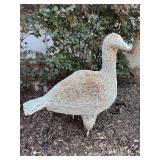 Handcrafted white wire goose…..has slight rust…..23” tall