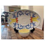 Desert Ridge Imports (Keri Design) oval chip and dip set…..15 x 9-3/4 x 2-2/4” tall