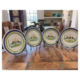 Set of (4) Williams Sonoma Grande Cuisine 8" Plates - Made in Italy