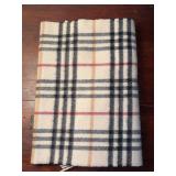 100% Cashmere Burberry Beige and Check Scarf