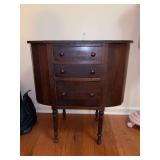 Antique Early 19th Century Martha Washington-Style Sewing Cabinet…..27-3/4 x 14-1/4 x 28-1/2 tall…..CONTENTS IS INCLUDED