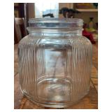 Vintage Owens Illinois Ribbed Paneled Octagonal Jar (NO LID)…..7-1/2” tall