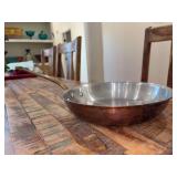 Williams-Sonoma France 10” heavy copper skillet with brass handle….needs polished