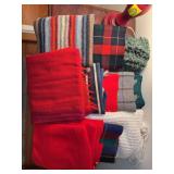Grouping of winter scarves