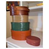 Decorative 3 and 4 finger boxes (not old)….one has no lid