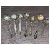 (7) sterling salt cellar spoons