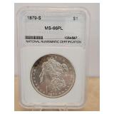 Slabbed 1879-S Morgan Dollar $1 MS-66PL NNC...