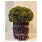 Decorative moss mushroom with twig stem…..14-1/2” tall