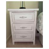Hobby Lobby 3-drawer white distressed nightstand…..21-1/2 x 13 x 29-1/2 tall