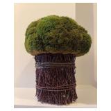 Decorative moss mushroom with twig stem…..14-1/2” tall