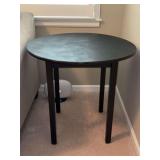 Solid wood round black accent table…..29-1/2”D x 28” tall