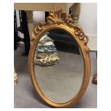 Decorative gold gilt oval mirror….18-1/4 x 29-1/4…..from Randomlane Wall Decor