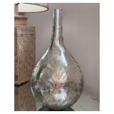 Etched Silver Mercury Glass Vase…..16-3/4” tall