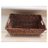 NEW with tags RGI Home rectangular woven basket…..18-1/4 x 10-1/2 x 8-1/4 tall