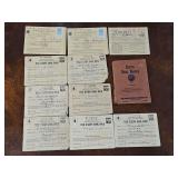 Lot Of Vintage World War II War Ration Books w/Holder & Stamps...
