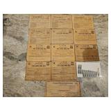 Lot of Vintage World War II War Ration Books w/Stamps...