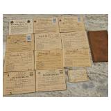 Lot of Vintage World War II War Ration Books w/Holder & Stamps...