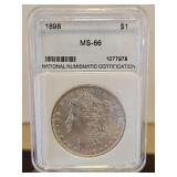 Slabbed 1898 Morgan Dollar $1 MS-66 NNC...
