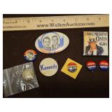 Collection of vintage political pins...