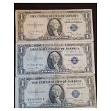 Three(3) Silver Certficates SEE ALL PICS FOR DETAILS...