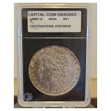Slabbed 1891-S Morgan Dollar M$1 MS66 Capital Coin Grading...