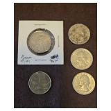 Five(5) U.S. Quarters in Various Conditions SEE DESCRIPTION FOR DETAILS...
