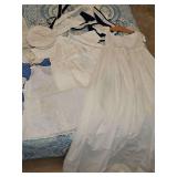 Beautiful vintage handmade christening gown with French seams and Ayrshire lace, and other wonderful vintage children's clothes. The gown has a triangle with hidden seam that is suitable for a girl (t