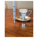 Lenox China cup in sterling holder. Sterling weight 38.10 grams.
