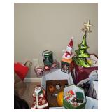Christmas and Halloween decor. Ceramic Christmas tree, Santa's of the world, musical cookie tin, and more. See all photos.
