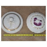 Three porcelain lids for decorative wall hanging.