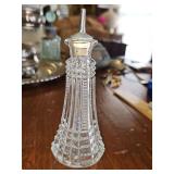 Antique hand blown and cut vinegar shaker. 5.75' tall.