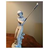Nao by Lladro 'Fore!' porcelain figurine. 11.25 in tall including golf club.