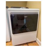 Whirlpool WED5100HW 7.4 cu.ft. Front Load Electric Dryer with hose….operating normally at time of listing…..26-1/2 x 26-1/2 x 40-1/2 tall