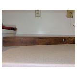 Antique wooden level - no liquid in vial - 30” long x 3-1/4” tall