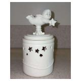 Dept. 56 Snowbabies “Count Your Lucky Stars” porcelain Candle Jar in original box - 6” tall