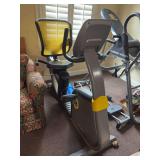 LIVESTRONG LS6.0R Recumbent Exercise Bike….seat and backrest are torn….located upstairs in office