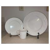 Service for (4) Mikasa English Countryside china- includes 4 dinner plates, 4 salad plates and 4 mugs