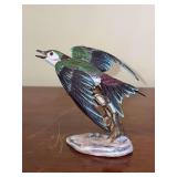 Vintage Hachiro Goto Original Porcelain Green Swallow Bird Sculpture…..4” tall