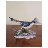 Vintage Hachiro Goto Original Porcelain Roadrunner Bird Sculpture…..3-3/4” tall