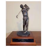 Elegant Resin Male Golf Swing Sculpture - used as trophy for 2005 Chsmpion Senior Golf Tournament…..12-1/2” tall…..plate can be removed
