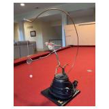 NEW MORE DETAILED PICS ADDED - Vintage "The Tennis Player" kinetic sculpture was created by Gordon Bradt for Kinetico Studios between approximately 1975 and 1985….. mechanized figure is made of meta