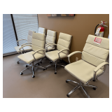 6 White Chairs