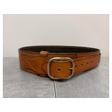ROSS LEATHER Cartridge 357 Caliber Belt w/Tooling, 38' Waist, 2 1/4' Wide