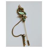 Florenza Demi Parure Sword Hat Pin Brooch, needs repaired.
